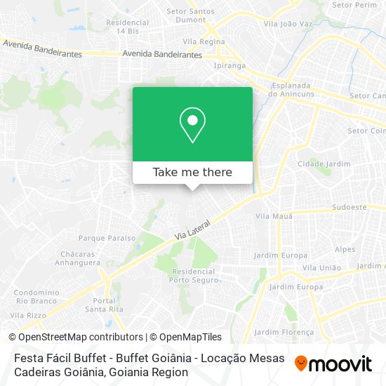 Festa Fácil Buffet - Buffet Goiânia - Locação Mesas Cadeiras Goiânia map