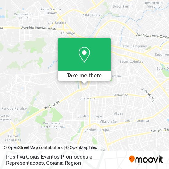 Positiva Goias Eventos Promocoes e Representacoes map