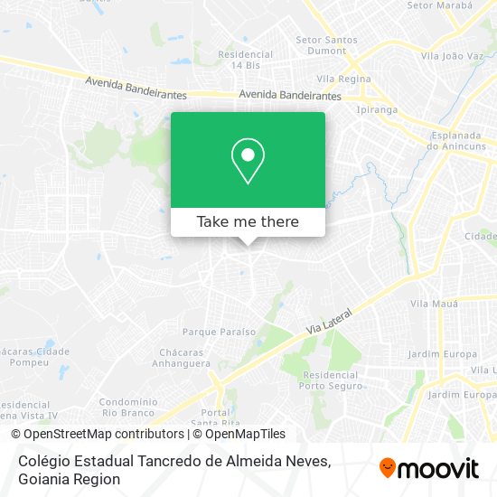 Mapa Colégio Estadual Tancredo de Almeida Neves