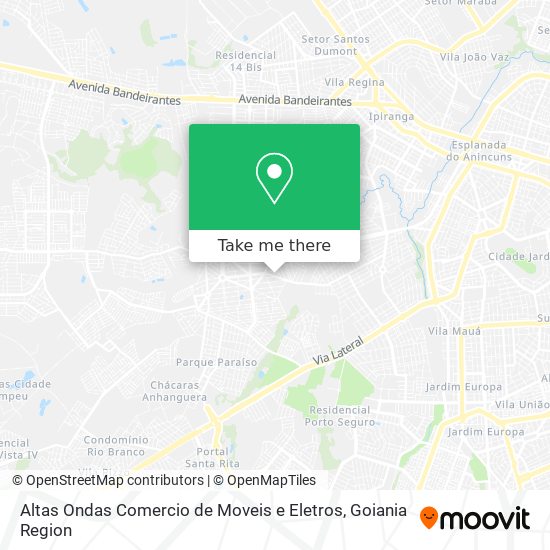 Altas Ondas Comercio de Moveis e Eletros map