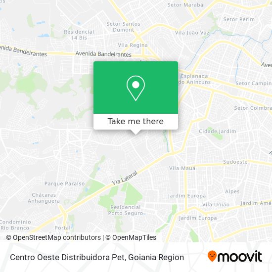 Centro Oeste Distribuidora Pet map