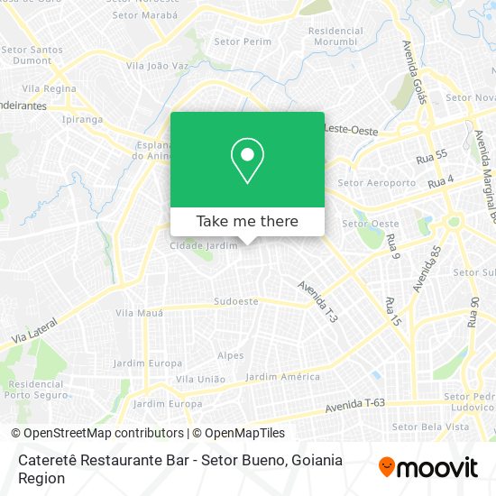 Mapa Cateretê Restaurante Bar - Setor Bueno