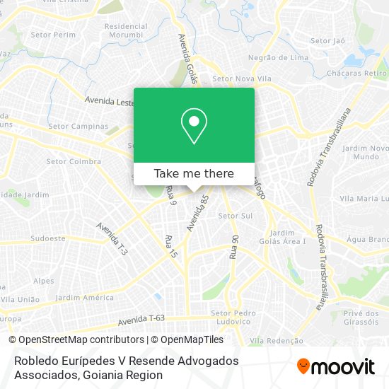 Robledo Eurípedes V Resende Advogados Associados map