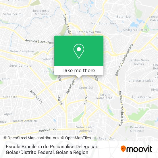 Escola Brasileira de Psicanálise Delegação Goiás / Distrito Federal map