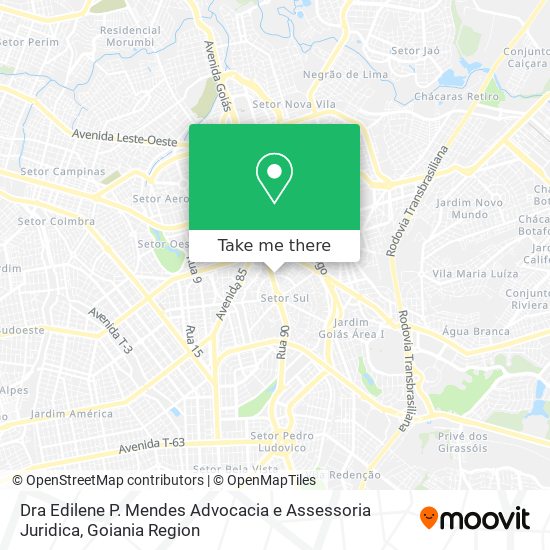 Mapa Dra Edilene P. Mendes Advocacia e Assessoria Juridica