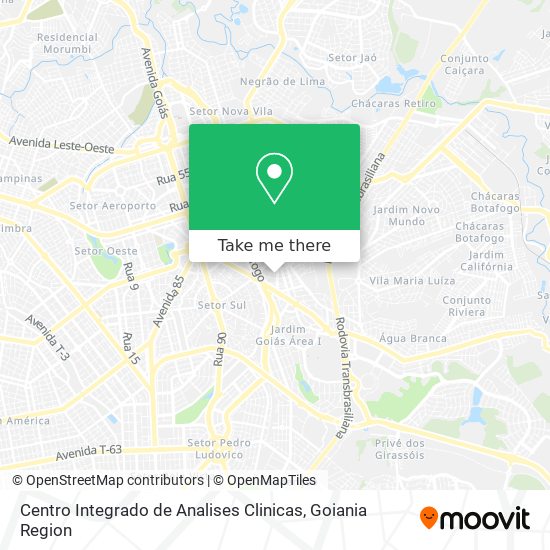Centro Integrado de Analises Clinicas map