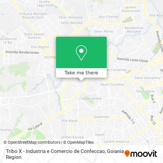 Tribo X - Industria e Comercio de Confeccao map
