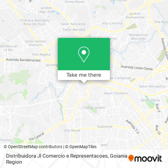 Distribuidora Jl Comercio e Representacoes map