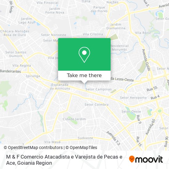 M & F Comercio Atacadista e Varejista de Pecas e Ace map