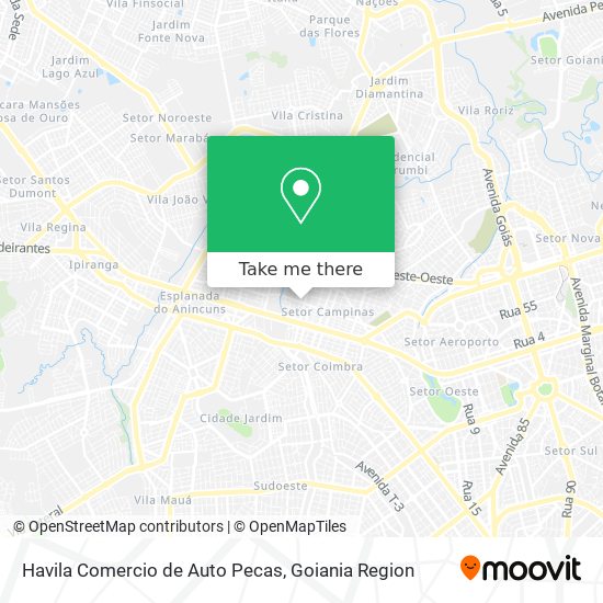 Mapa Havila Comercio de Auto Pecas