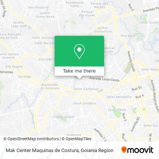 Mak Center Maquinas de Costura map