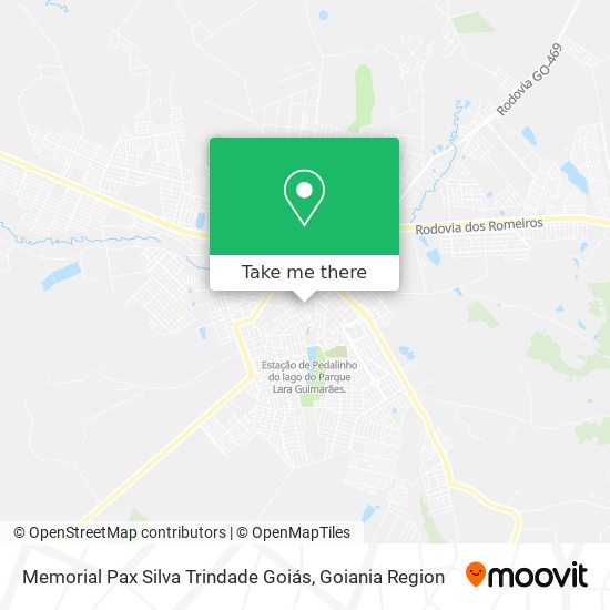 Mapa Memorial Pax Silva Trindade Goiás