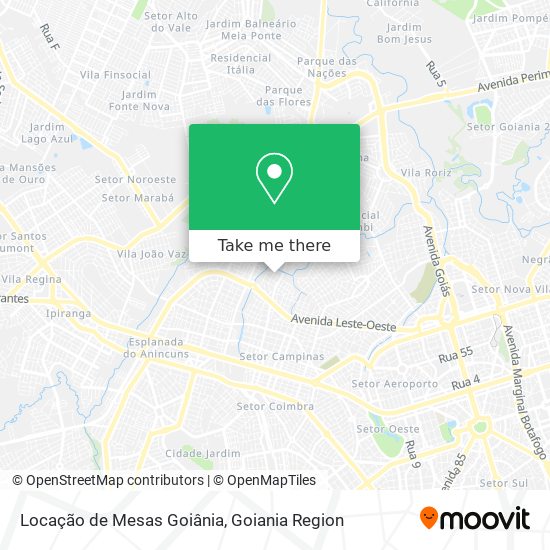 Locação de Mesas Goiânia map