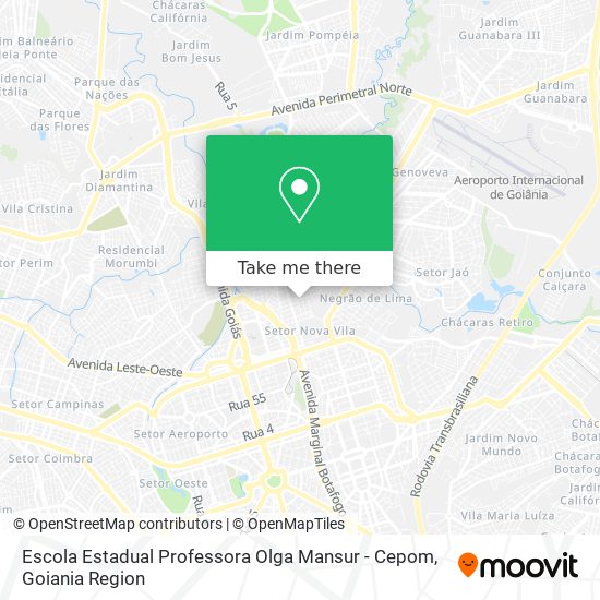 Mapa Escola Estadual Professora Olga Mansur - Cepom