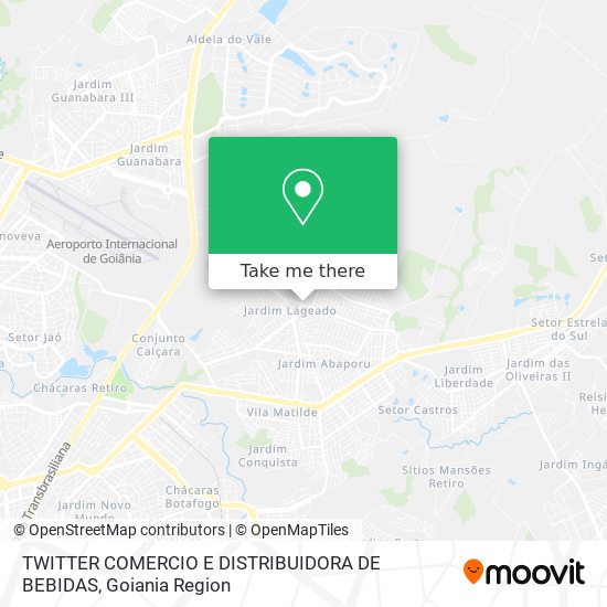 Mapa TWITTER COMERCIO E DISTRIBUIDORA DE BEBIDAS