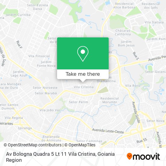 Mapa Av Bologna Quadra 5 Lt 11 Vila Cristina