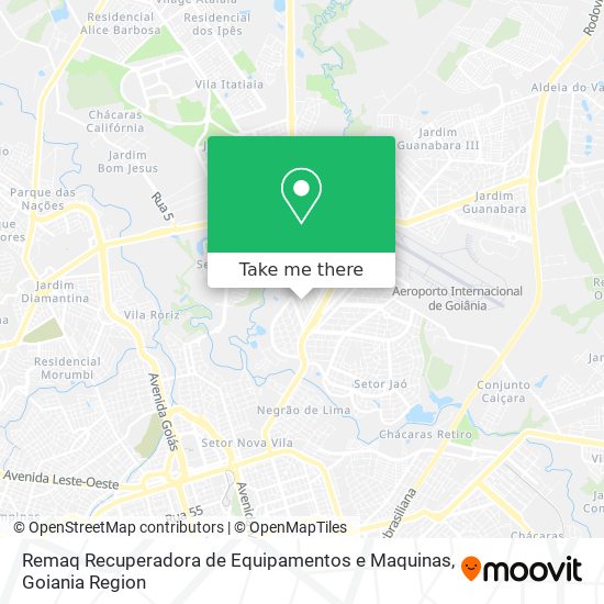 Mapa Remaq Recuperadora de Equipamentos e Maquinas