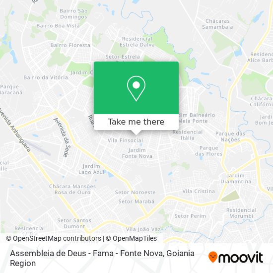 Mapa Assembleia de Deus - Fama - Fonte Nova