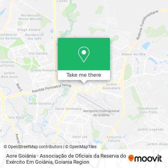 Aore Goiânia - Associação de Oficiais da Reserva do Exército Em Goiânia map