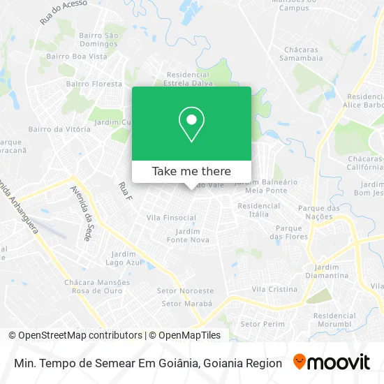 Min. Tempo de Semear Em Goiânia map