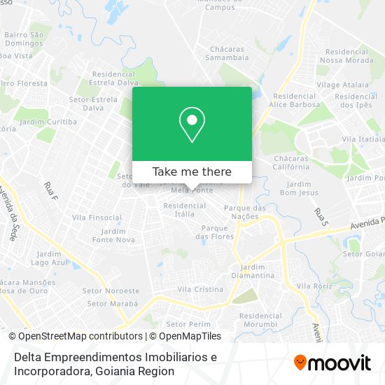 Mapa Delta Empreendimentos Imobiliarios e Incorporadora