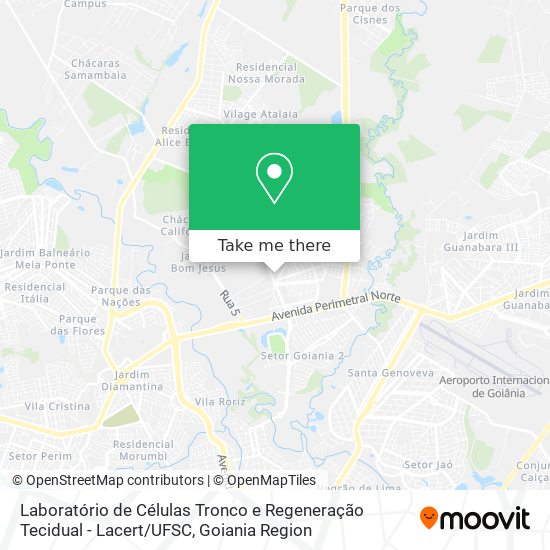 Laboratório de Células Tronco e Regeneração Tecidual - Lacert / UFSC map