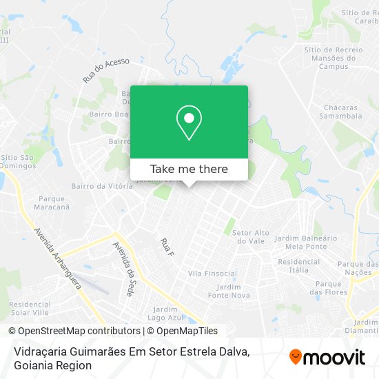 Mapa Vidraçaria Guimarães Em Setor Estrela Dalva