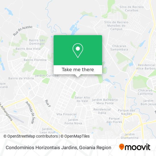 Condomínios Horizontais Jardins map