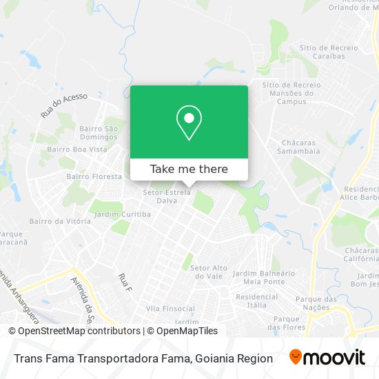 Mapa Trans Fama Transportadora Fama