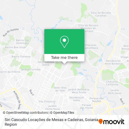 Siri Cascudo Locações de Mesas e Cadeiras map