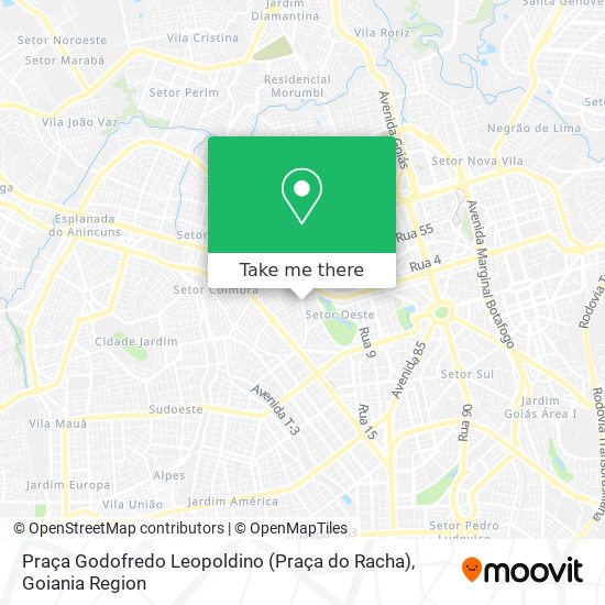 Mapa Praça Godofredo Leopoldino (Praça do Racha)