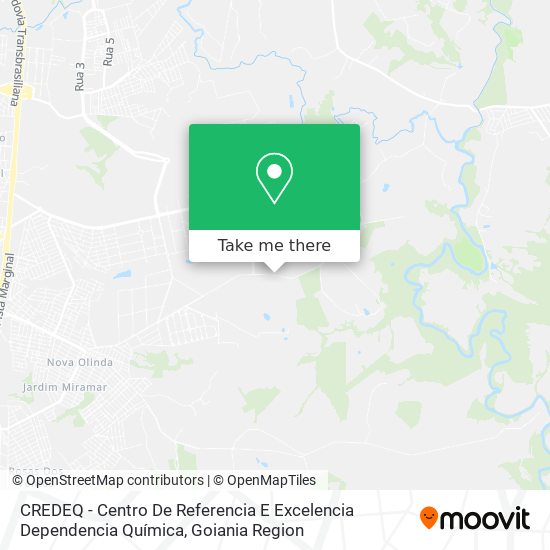 Mapa CREDEQ - Centro De Referencia E Excelencia Dependencia Química