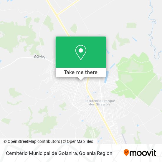 Mapa Cemitério Municipal de Goianira