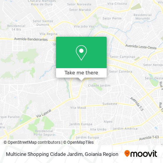 Multicine Shopping Cidade Jardim map