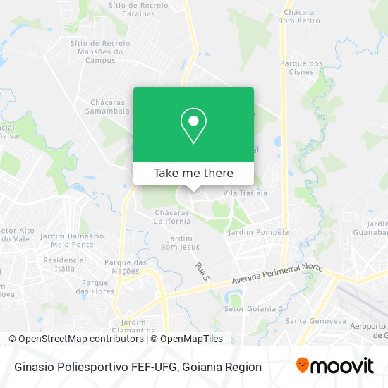 Ginasio Poliesportivo FEF-UFG map
