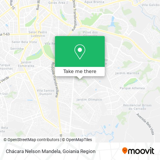 Chácara Nelson Mandela map