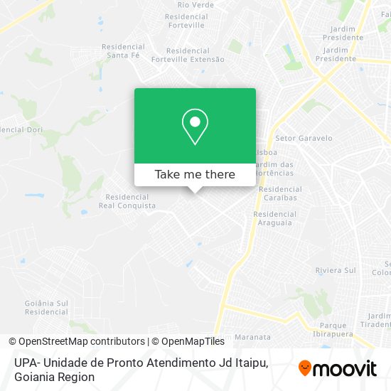 Mapa UPA- Unidade de Pronto Atendimento Jd Itaipu