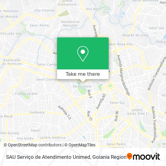 SAU Serviço de Atendimento Unimed map