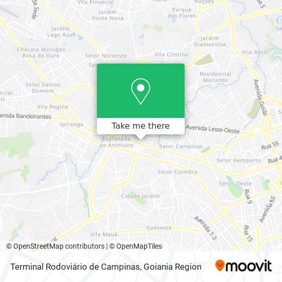 Terminal Rodoviário de Campinas map