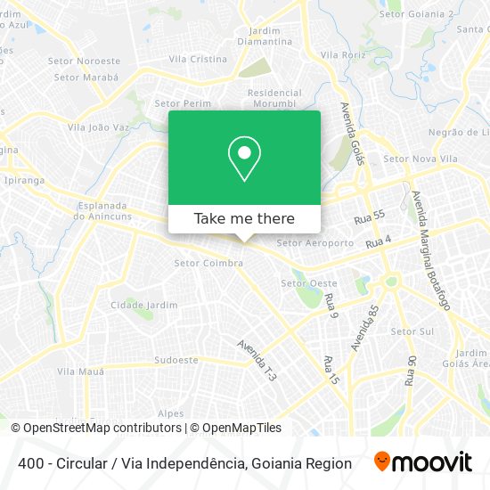 400 - Circular / Via Independência map
