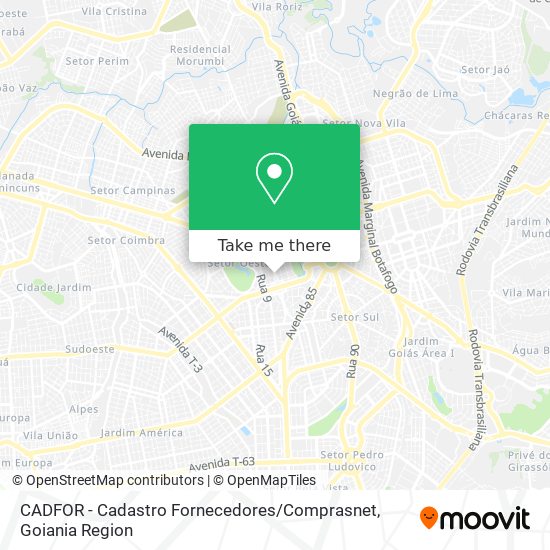 CADFOR - Cadastro Fornecedores / Comprasnet map