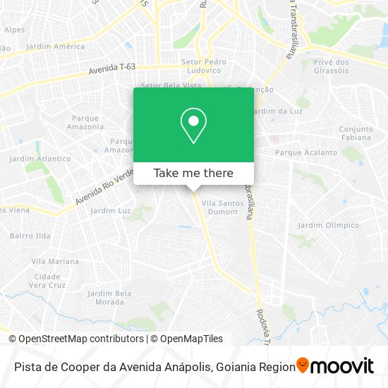 Mapa Pista de Cooper da Avenida Anápolis