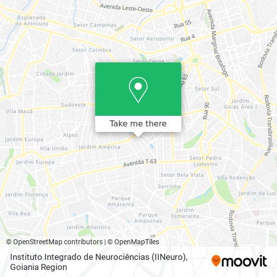 Instituto Integrado de Neurociências (IINeuro) map