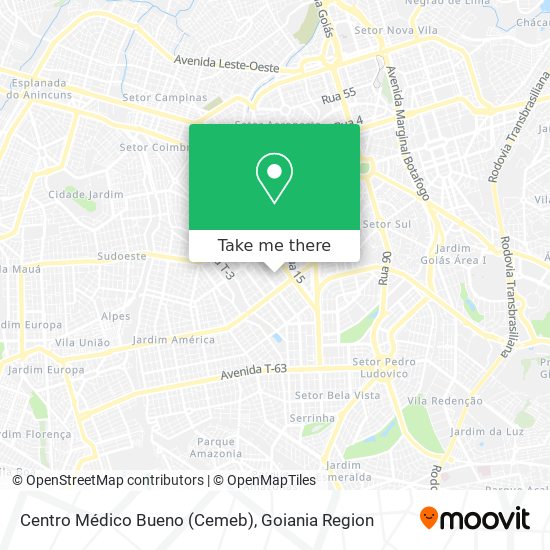 Mapa Centro Médico Bueno (Cemeb)