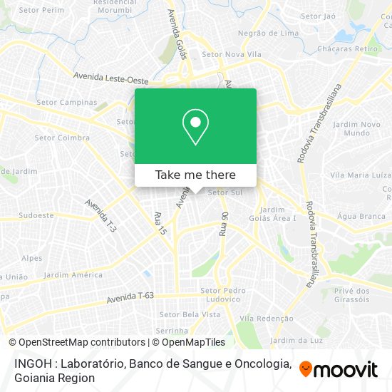 INGOH : Laboratório, Banco de Sangue e Oncologia map