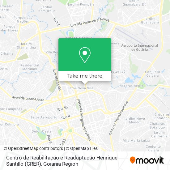 Mapa Centro de Reabilitação e Readaptação Henrique Santillo (CRER)