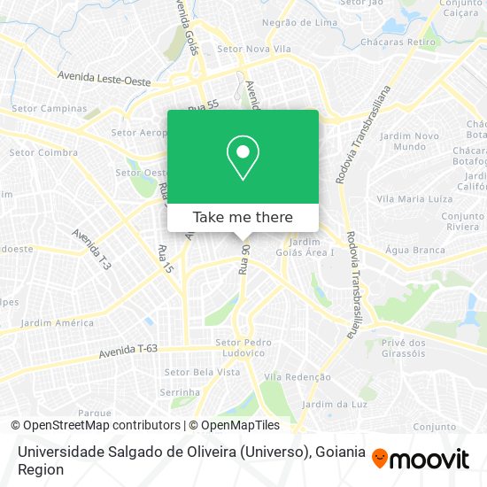 Mapa Universidade Salgado de Oliveira (Universo)