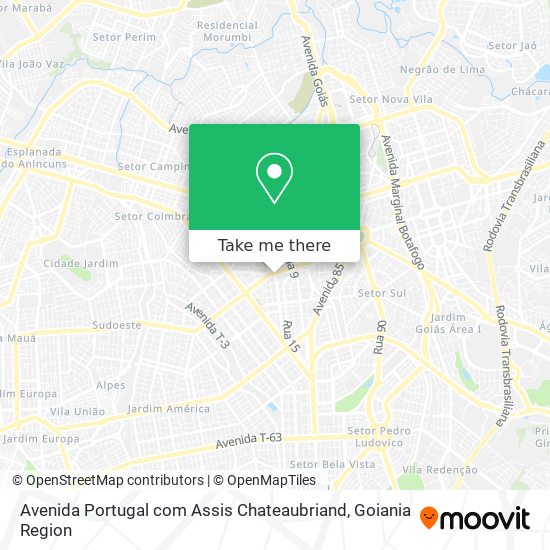 Avenida Portugal com Assis Chateaubriand map