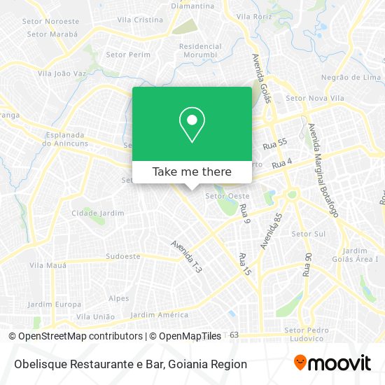 Mapa Obelisque Restaurante e Bar