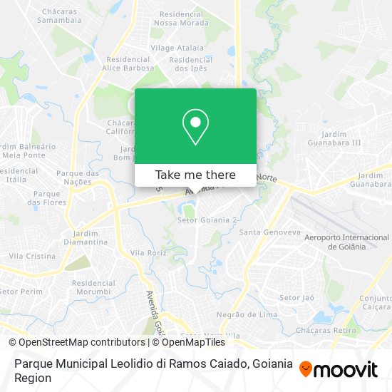 Mapa Parque Municipal Leolidio di Ramos Caiado